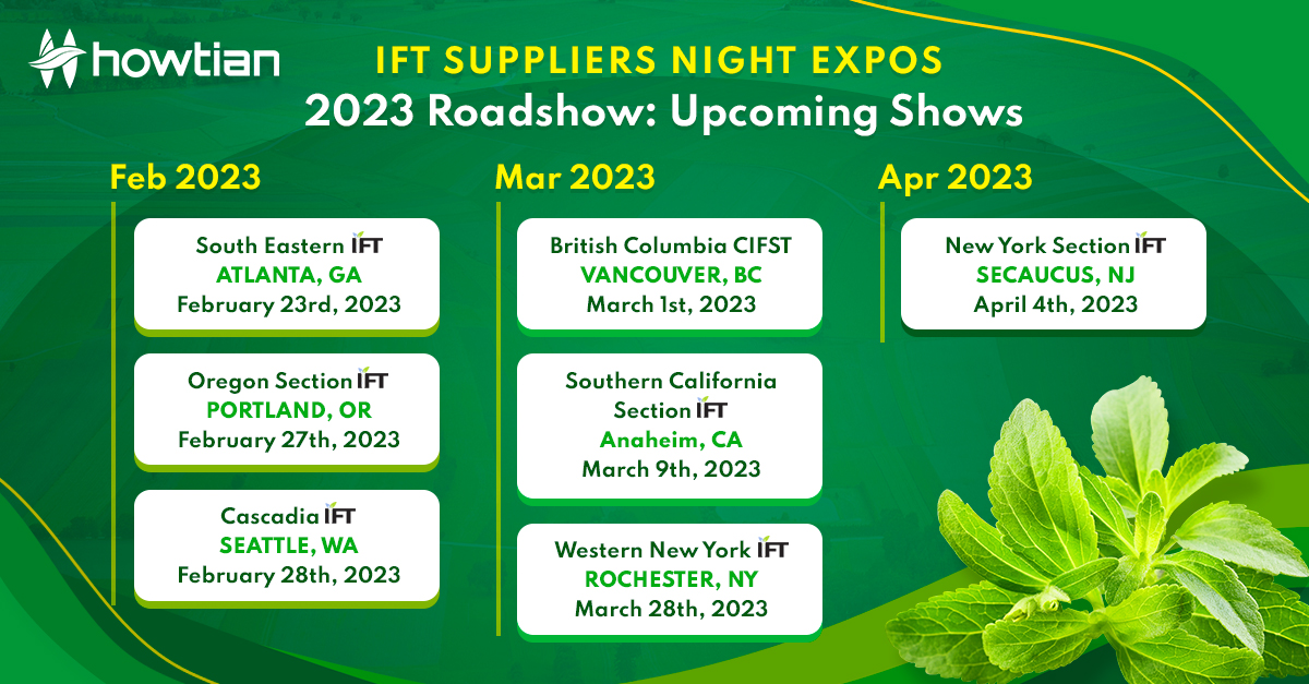 HOWTIAN 2023 Roadshow Schedule IFT Suppliers Night Expos